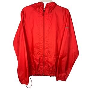 Columbia Pink Zip Up Hooded Windbreaker Women's Medium